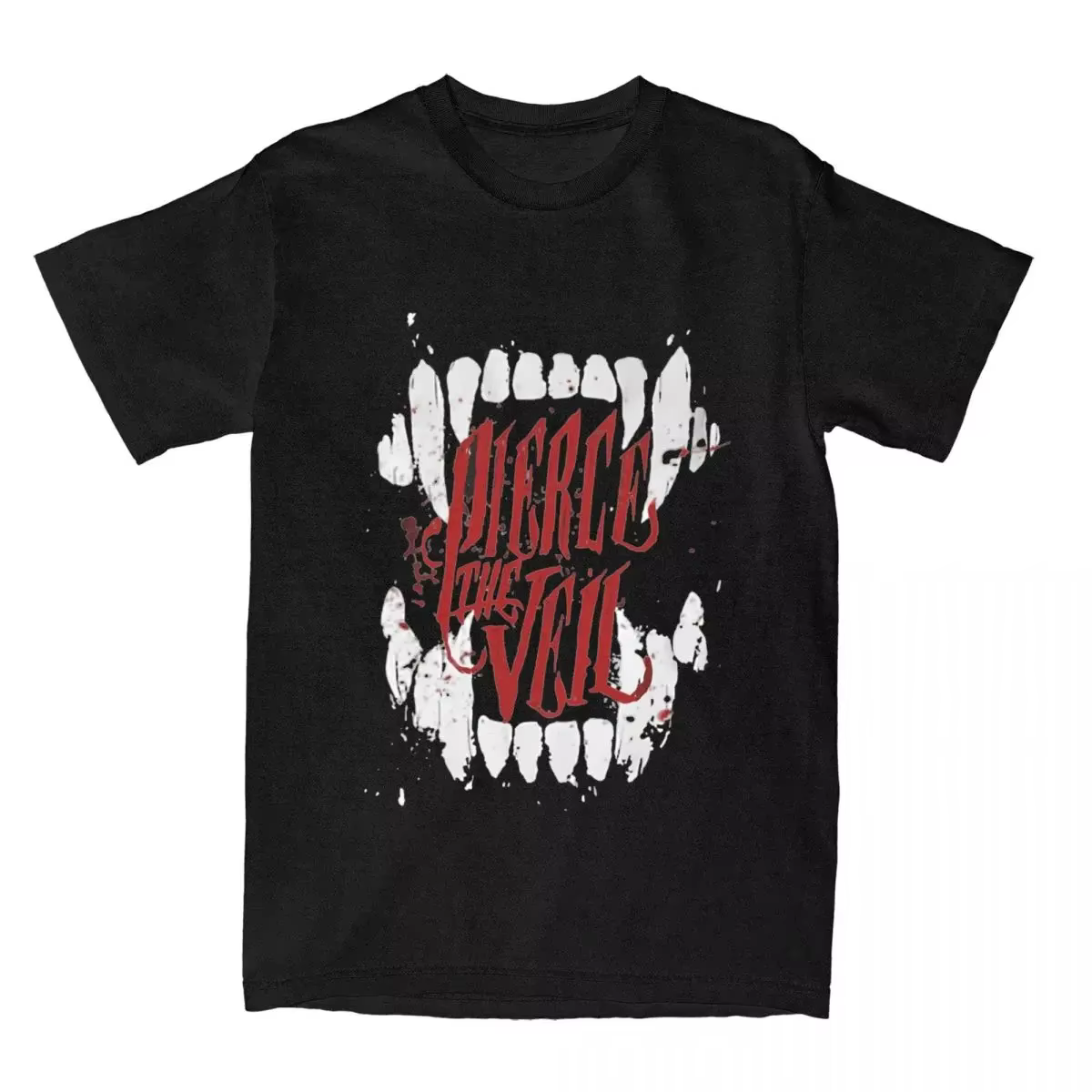 Bande Pierce le voile t-shirts Streetwear polyvalent à manches courtes graphique hommes femmes éléga