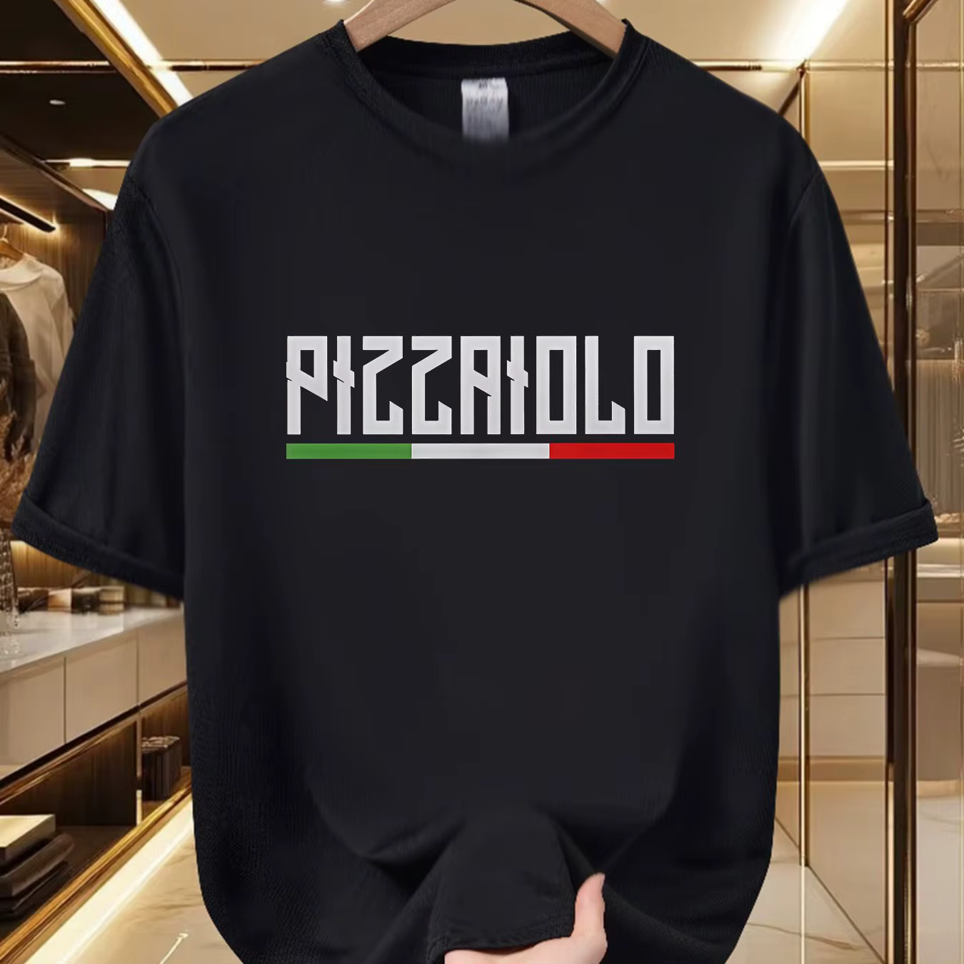 T-shirt graphique Pizzaiolo italien, décontracté, à manches courtes, pour hommes et femmes, streetwe