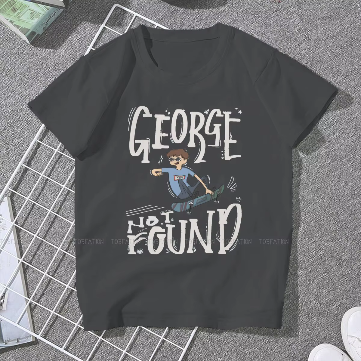 T-shirt de skateboard George pour femme, ample, en coton, avec image de rêve SMP Grunge, Vintage
