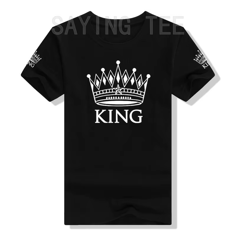 T-shirt graphique à manches courtes pour couples, ensemble de chemises assorties pour lui et sa rein