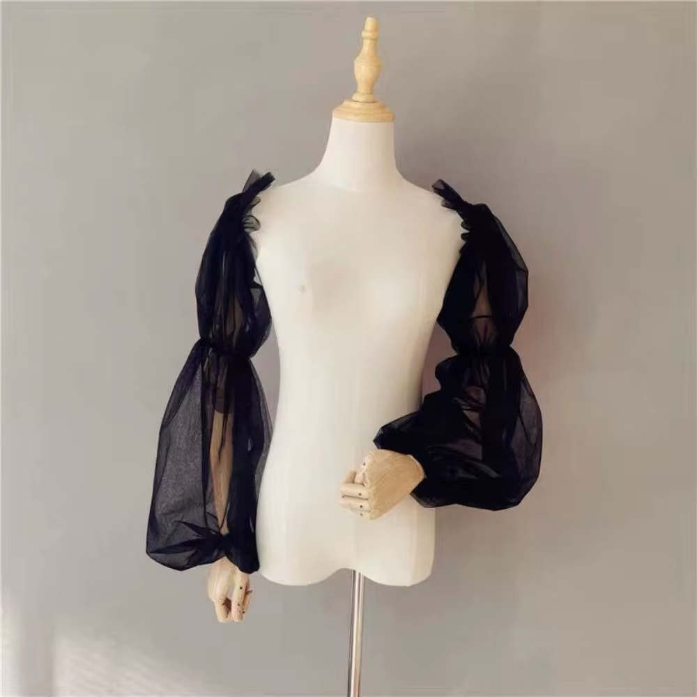 Manchons de bras respirants pour femmes, documents solides, fins, lanterne, patients, maille, indépe