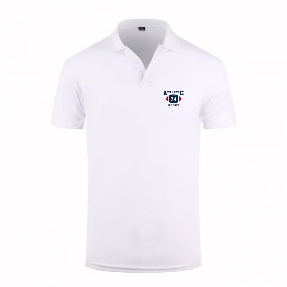 Nouveau Polo Athlétique Homme 2026 Sport 74 Logo Football Respirant Séchage Rapide T-shirt Décontrac