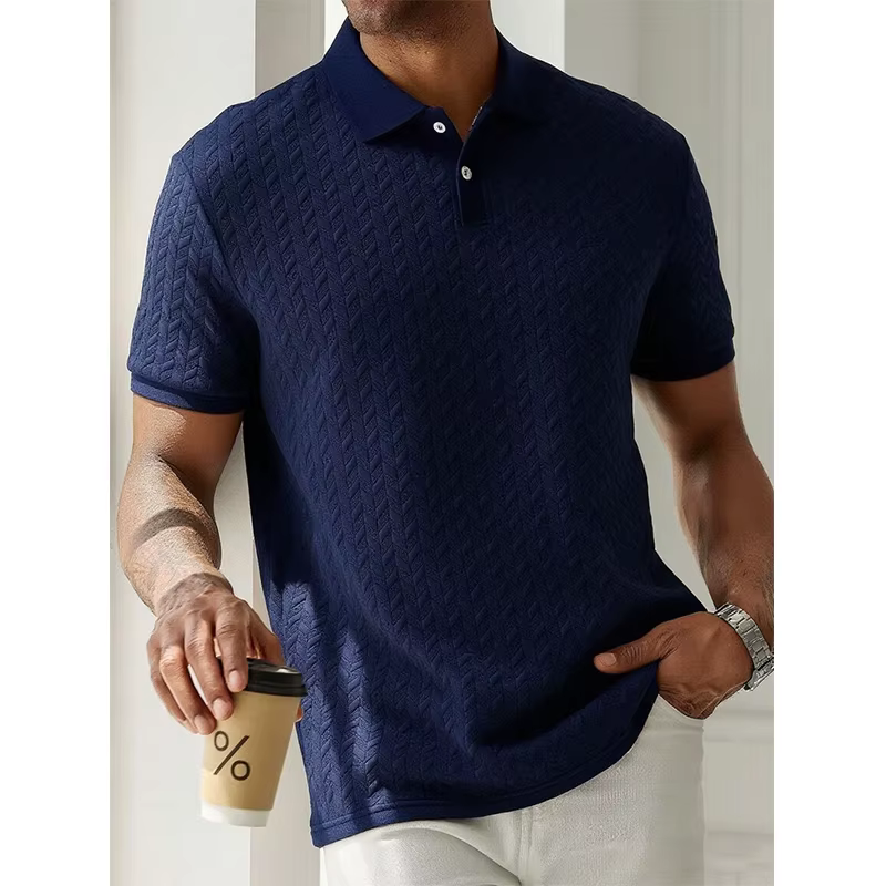 Polo d'été à manches courtes pour hommes, Streetwear, hauts de couleur unie, marque respirante