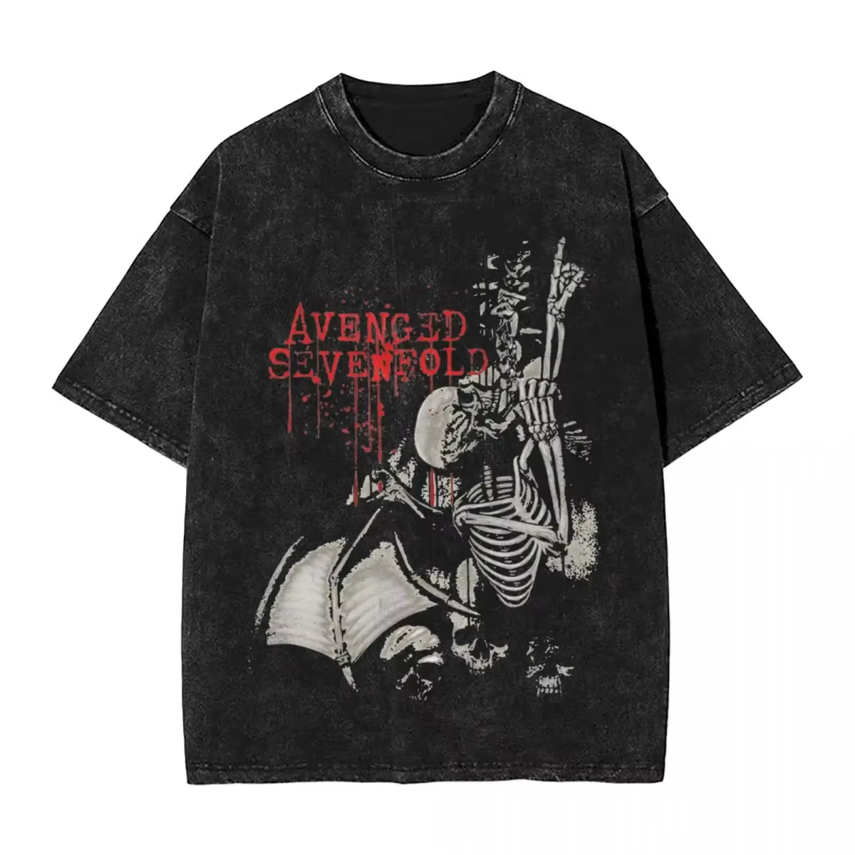Avenged Sevenfold T-Shirts Hip Hop T-shirt en coton lavé Vintage pour hommes et femmes, Streetwear i