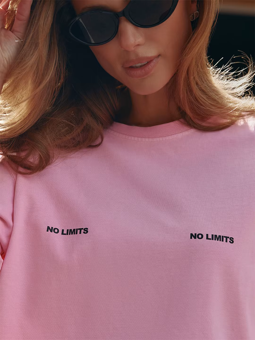 Gratuit comme l'océan T-Shirt femme en couleur rose décontracté Slogan manches tombantes mode été co