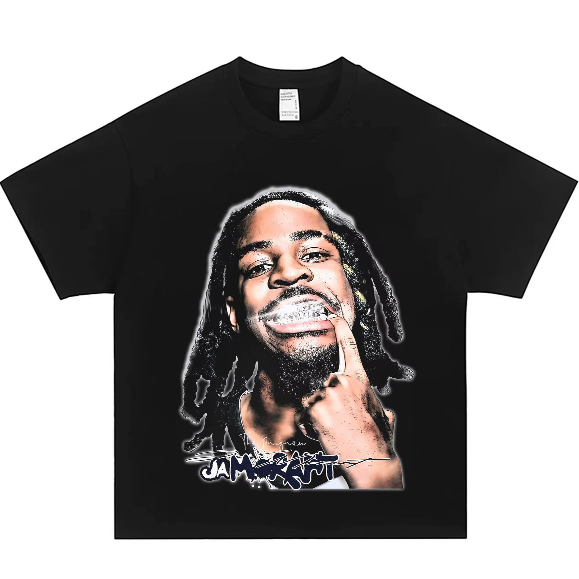 T-shirt imprimé à manches courtes pour homme, 100% coton, épais, coupe ample, idéal pour le sport et