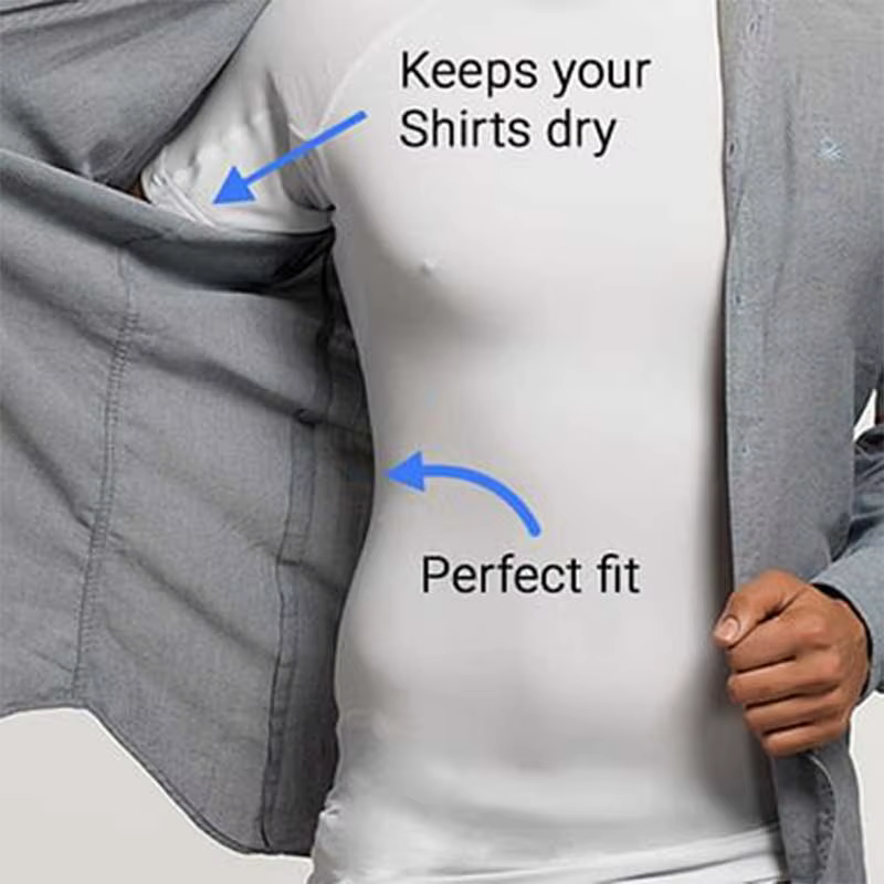 T-shirt à col en V profond pour hommes