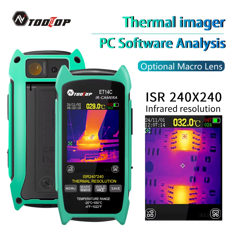 TOOLTOP ET14C 2.8 pouces imageur thermique 25Hz caméra d'imagerie