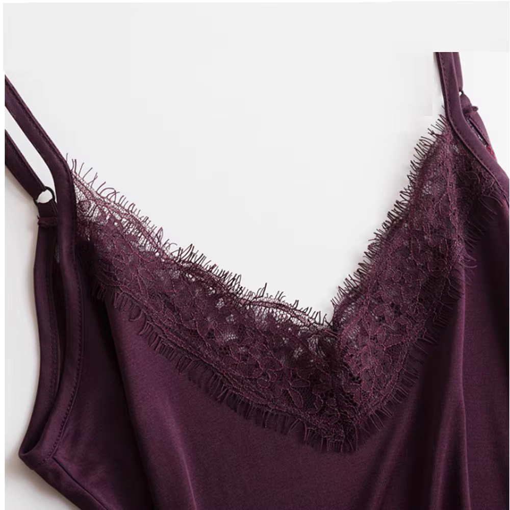 Soie debardeur femme dentelle femmes sous vetement satin