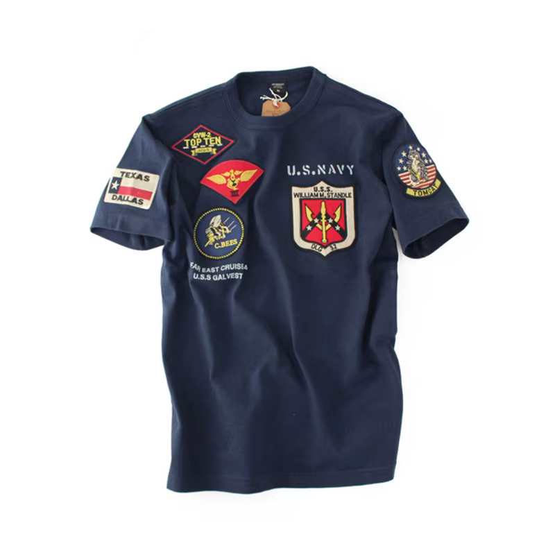 Top Gun O cou militaire pilote de l'armée de l'air Patch femme homme T-shirt WAPPEN BADGES été