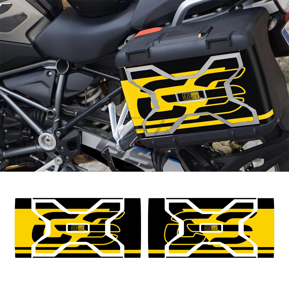 Étui à autocollants de moto pour BMW Vario Case 2013 – 2020 W/ R1250GS, autocollants Triple noir pour boîte de coffre