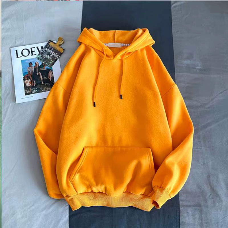 Sweat à capuche de couleur unie pour homme