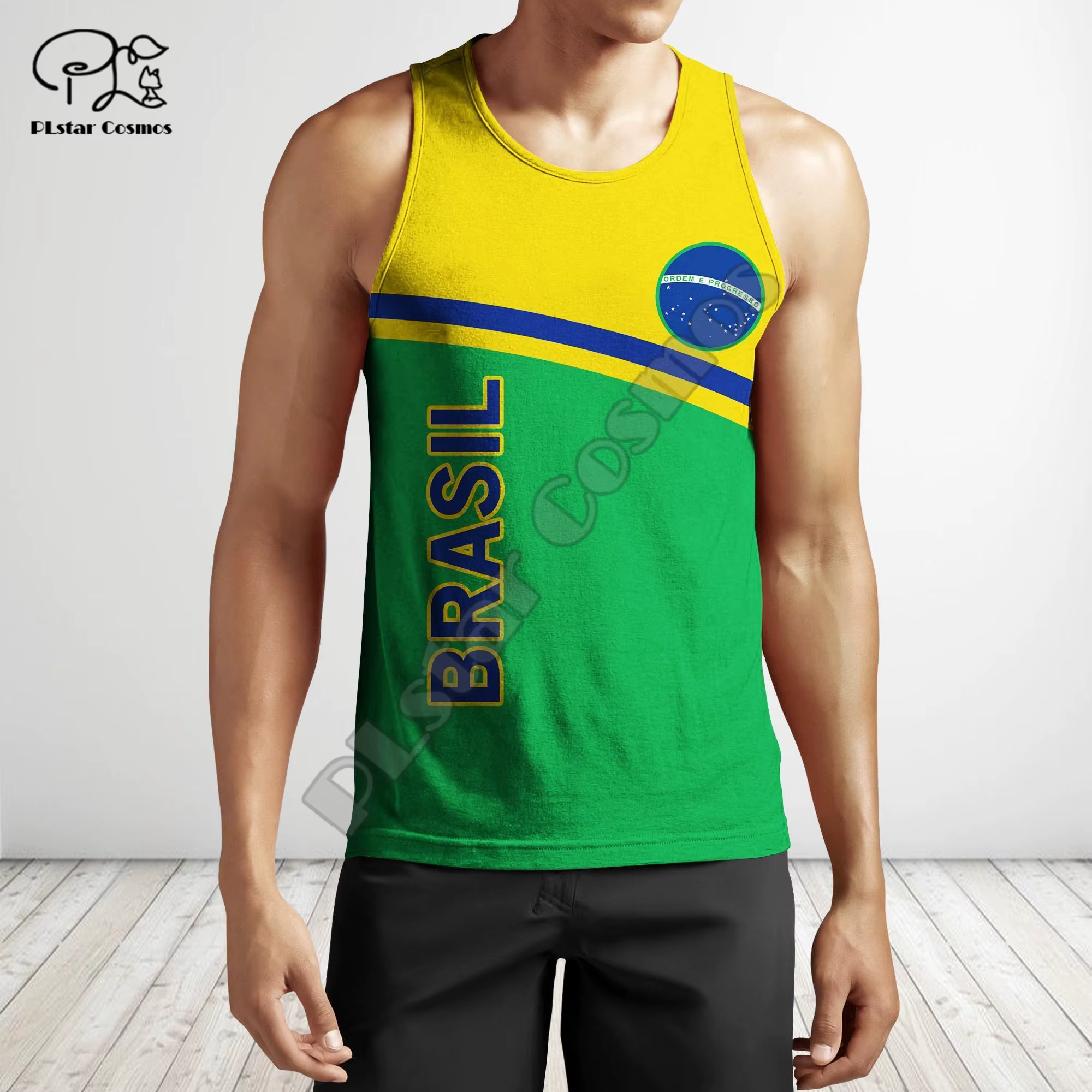 PLstar Cosmos-Emblème National du Brésil pour Homme et Femme