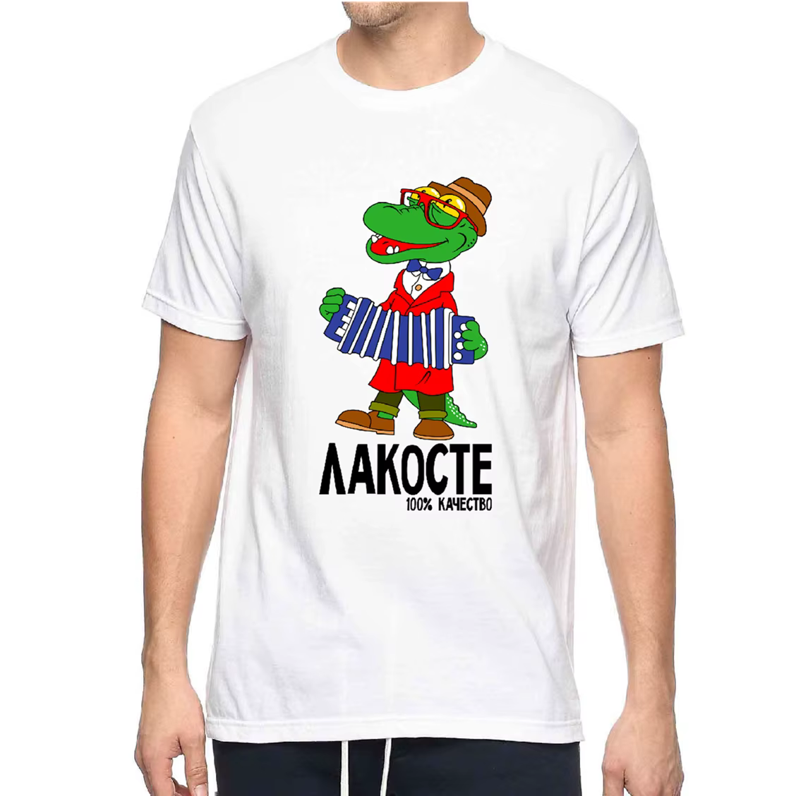 T-Shirt Crocodile à manches courtes pour homme, surdimensionné, 100% coton, sur mesure, été