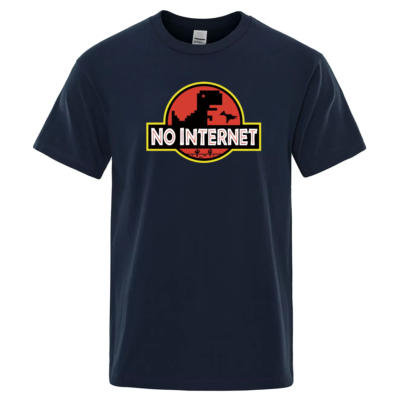 T-shirt imprimé de dinosaure de dessin animé pour homme