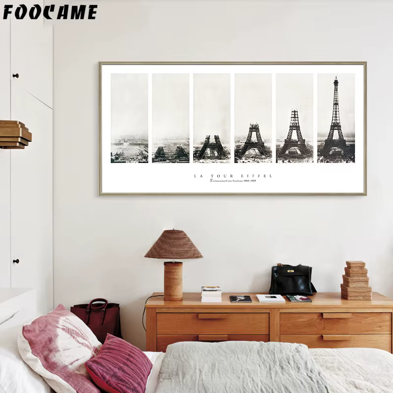 Affiche de photographie de tour Eiffel Time-Lapse