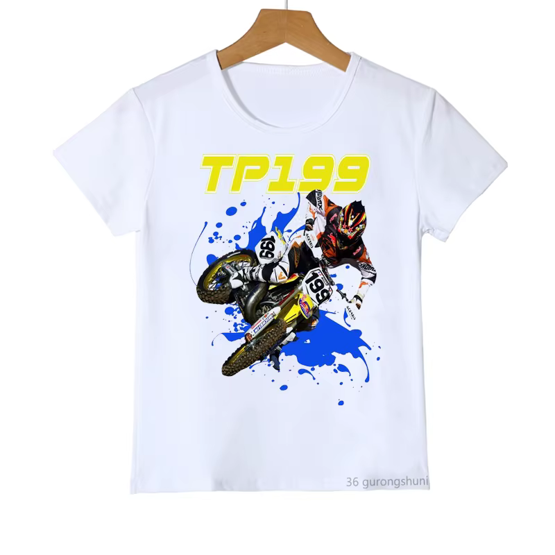 Nouveaux garçons T-Shirts drôle Super Motocross graphique impression adolescent t-shirt été enfants T Shirs