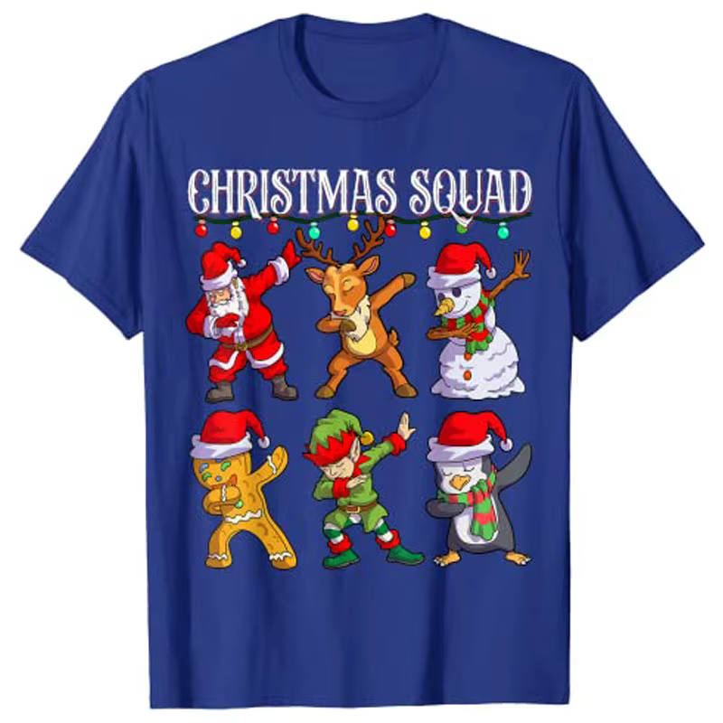T-Shirt Dab de noël pour équipe de noël, famille assortie, père noël, amis