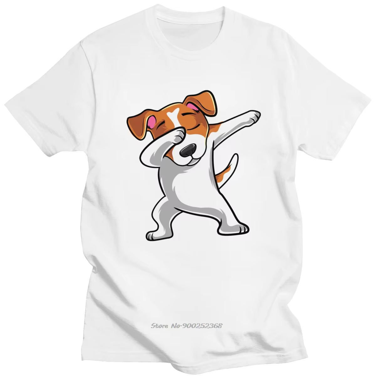 Drôle Jack Russell Terrier T-shirt hommes à manches courtes coton tamponnant chien