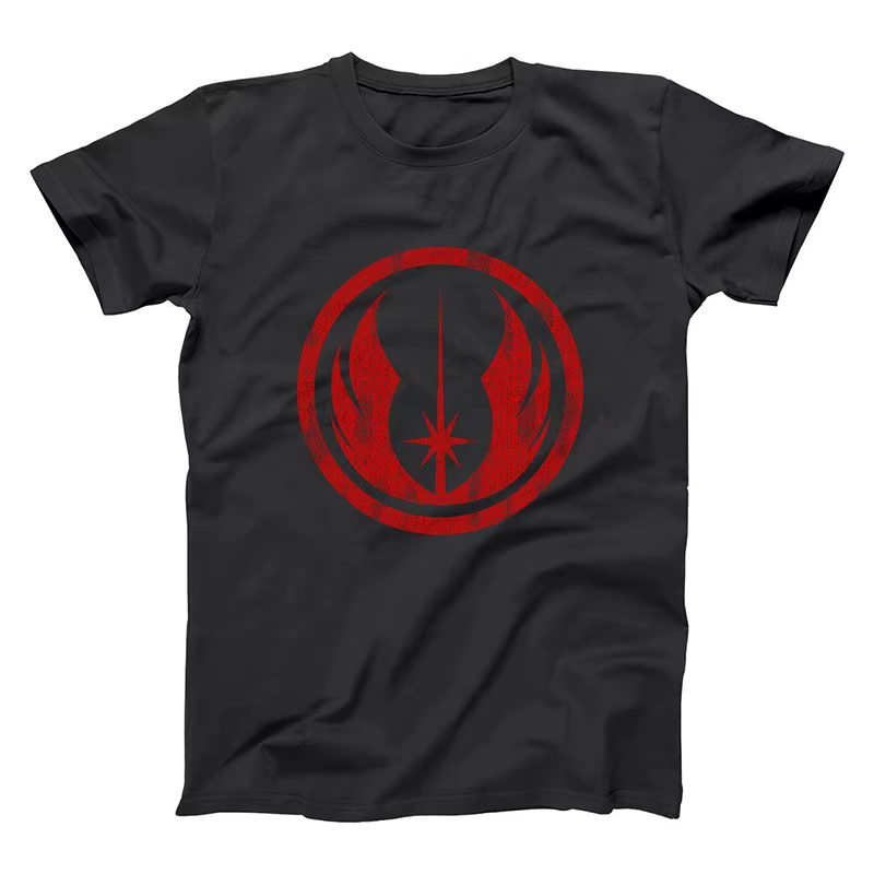 Nouvelle commande JEDI 100% couverture en coton t-shirts imprimés hommes t-shirt ample Homme mode 80122