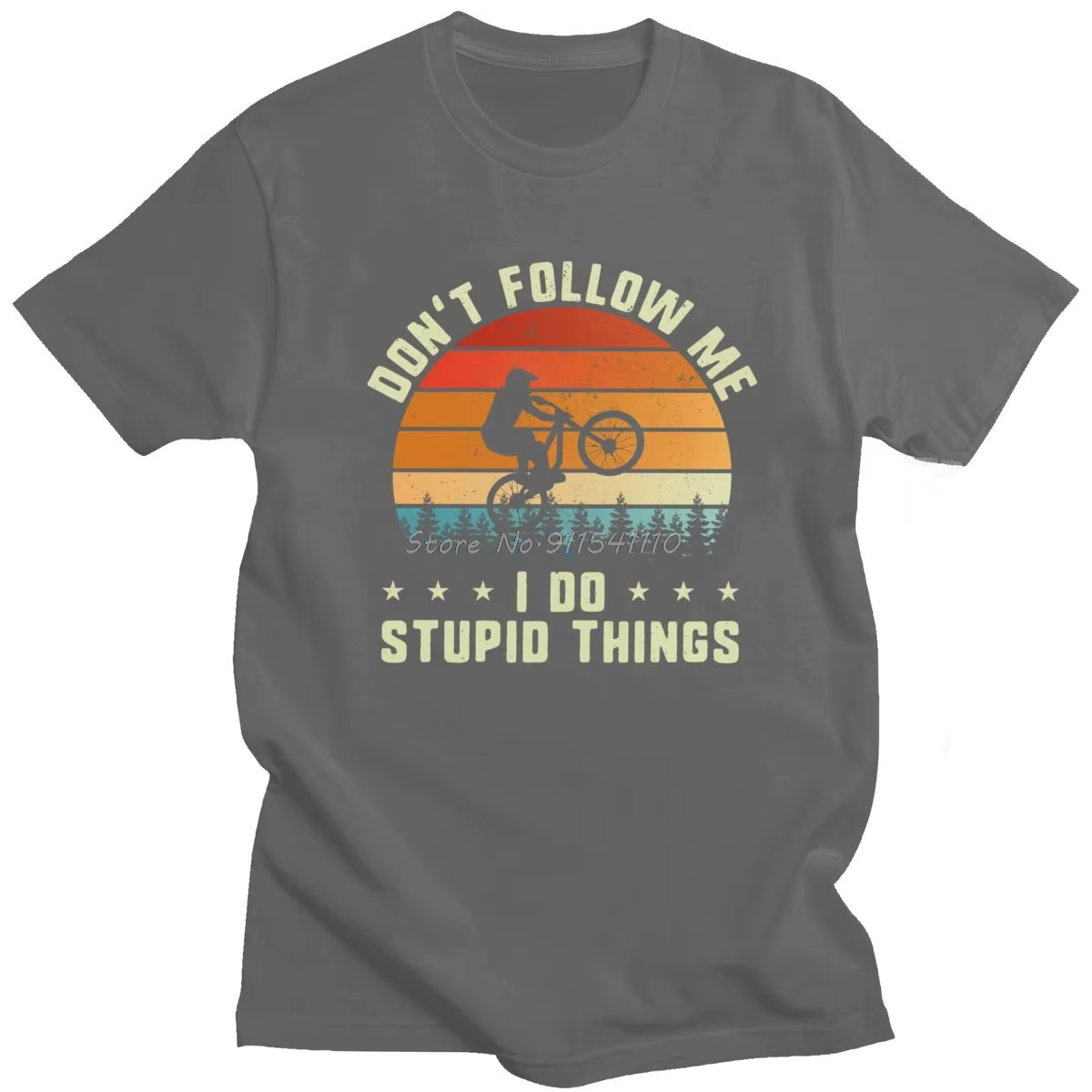 T-shirt en coton Don't Follow Me I Do Things pour homme