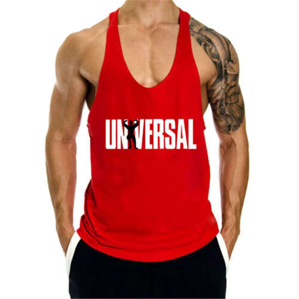 Musculation Homme Débardeur Décontracté Lettre Imprimé Gym Hommes Gilet Récolte