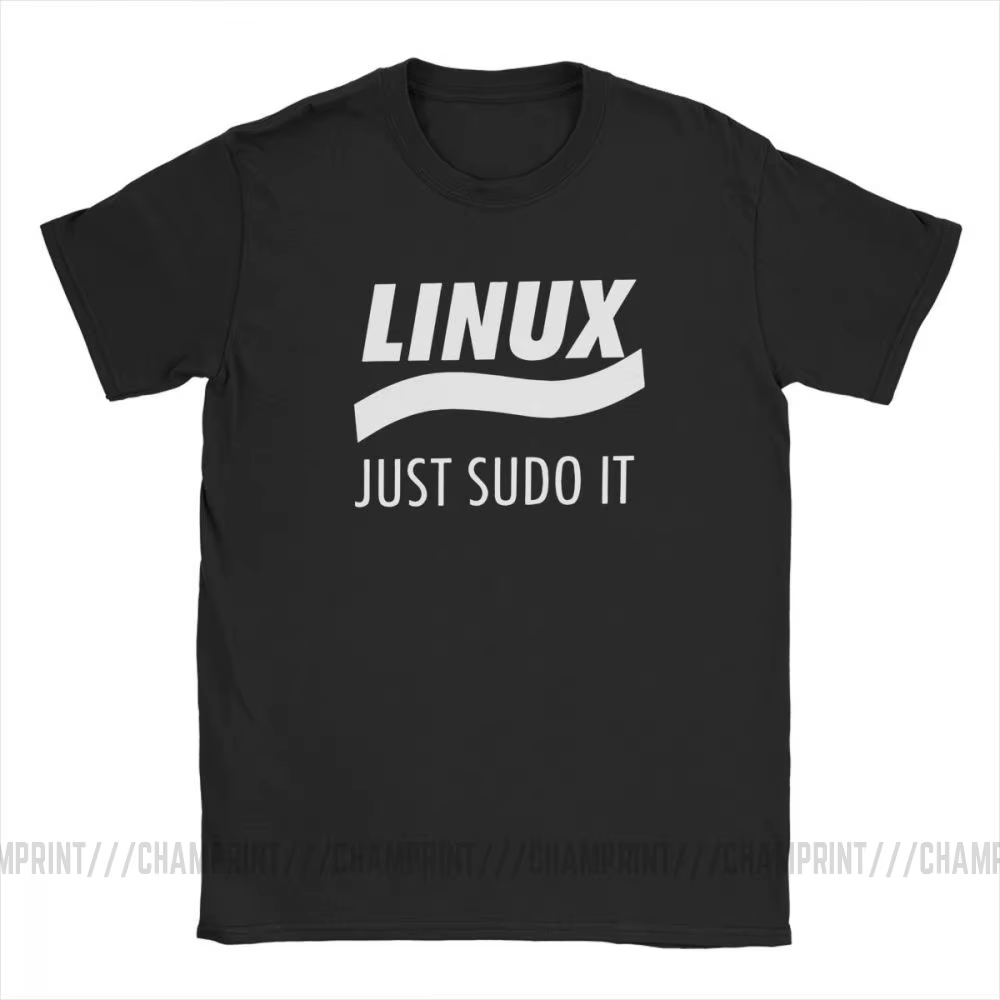 T-shirt pour Homme, Imprimé Linux