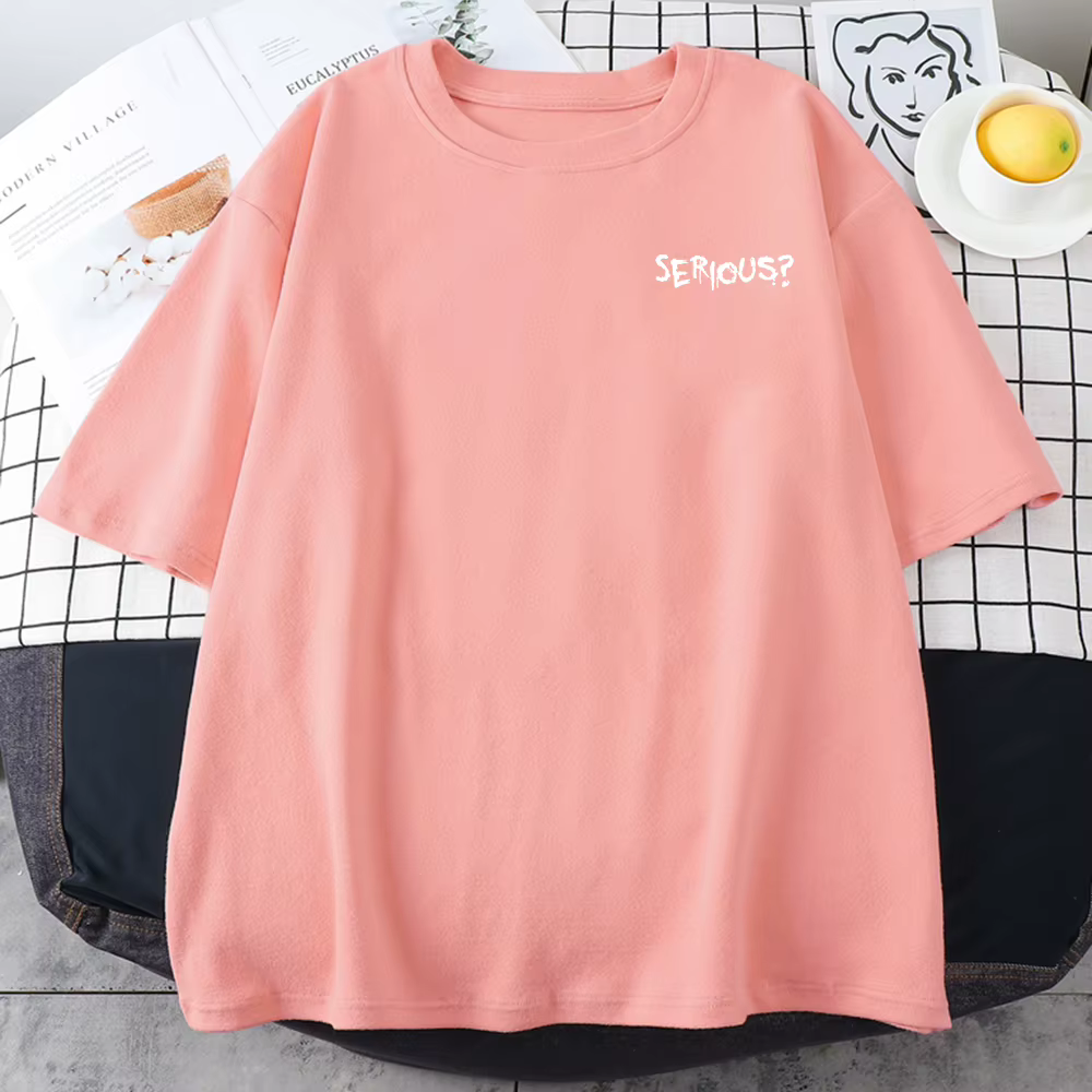 Paroles créatives sérieux imprimé femme T-Shirts simple s-xxxl