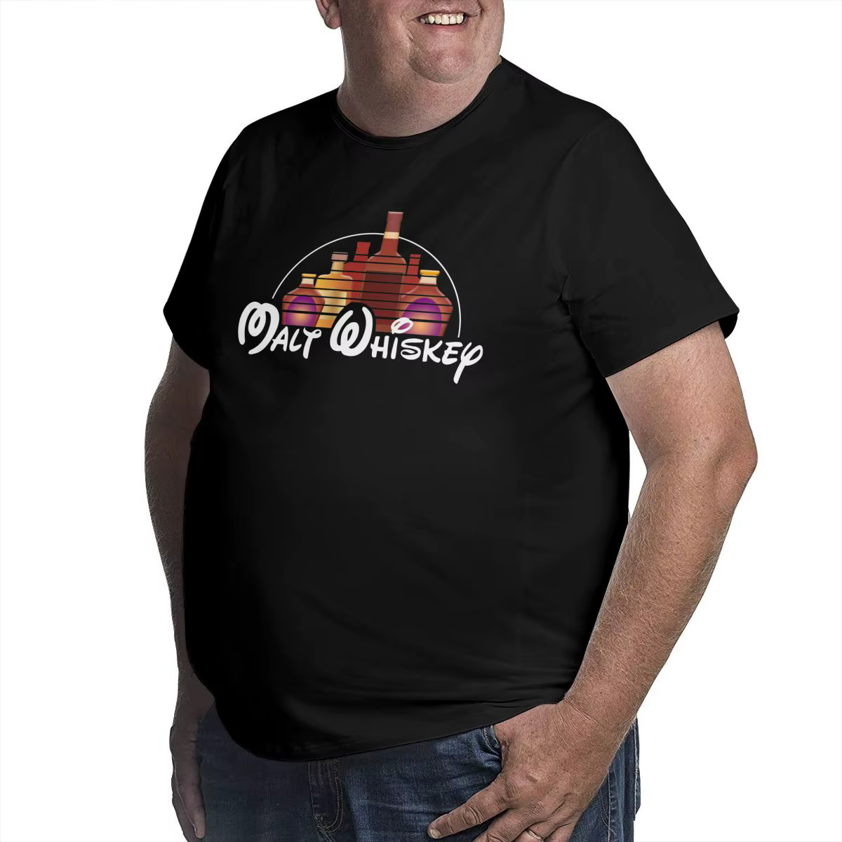 T-shirt à Manches Courtes et Col Ras du Cou pour Homme