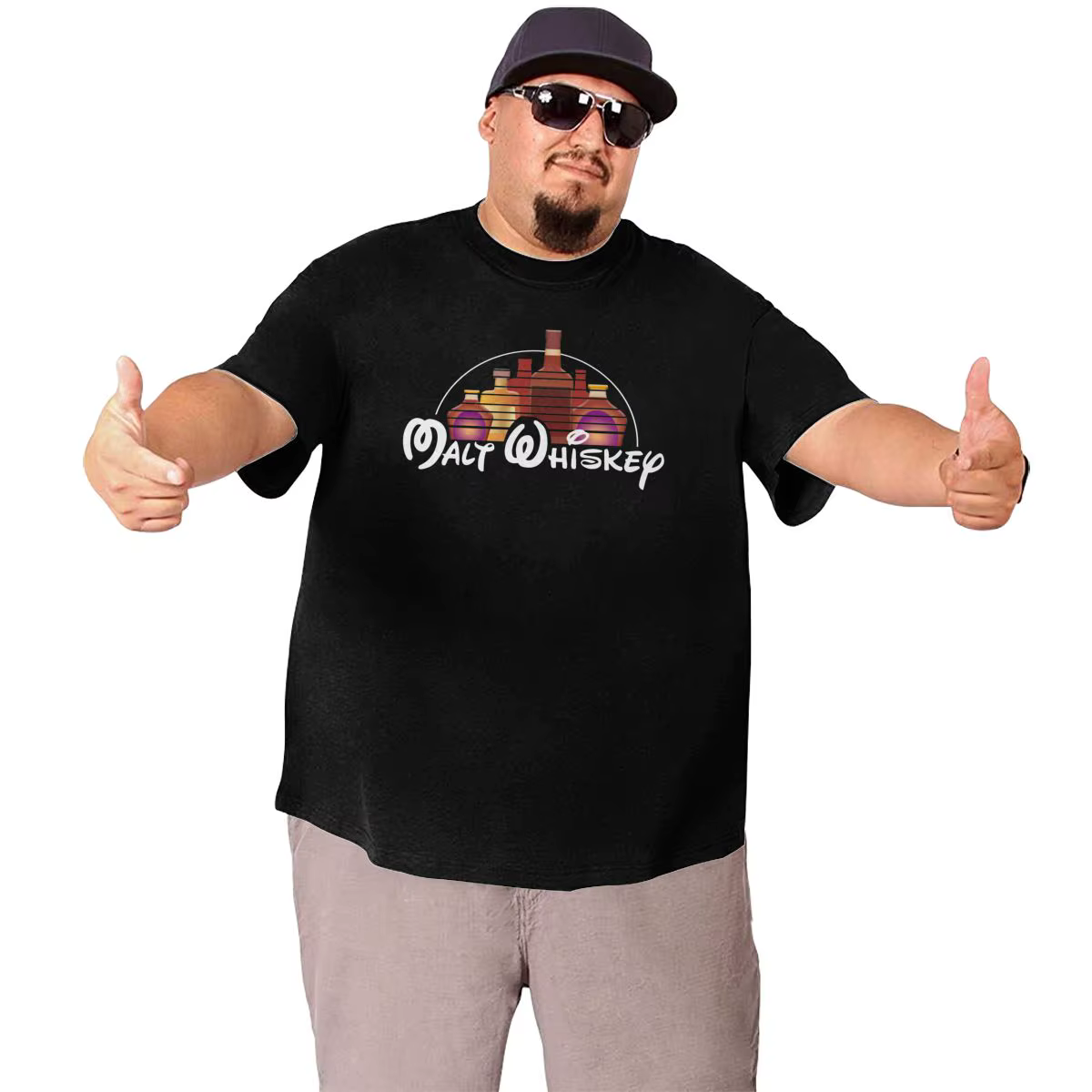 T-shirt à Manches Courtes et Col Ras du Cou pour Homme