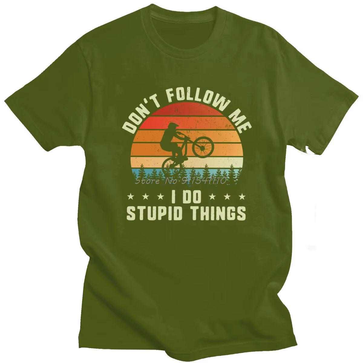 T-shirt en coton Don't Follow Me I Do Things pour homme