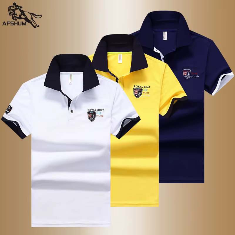Polo décontracté à manches courtes pour hommes