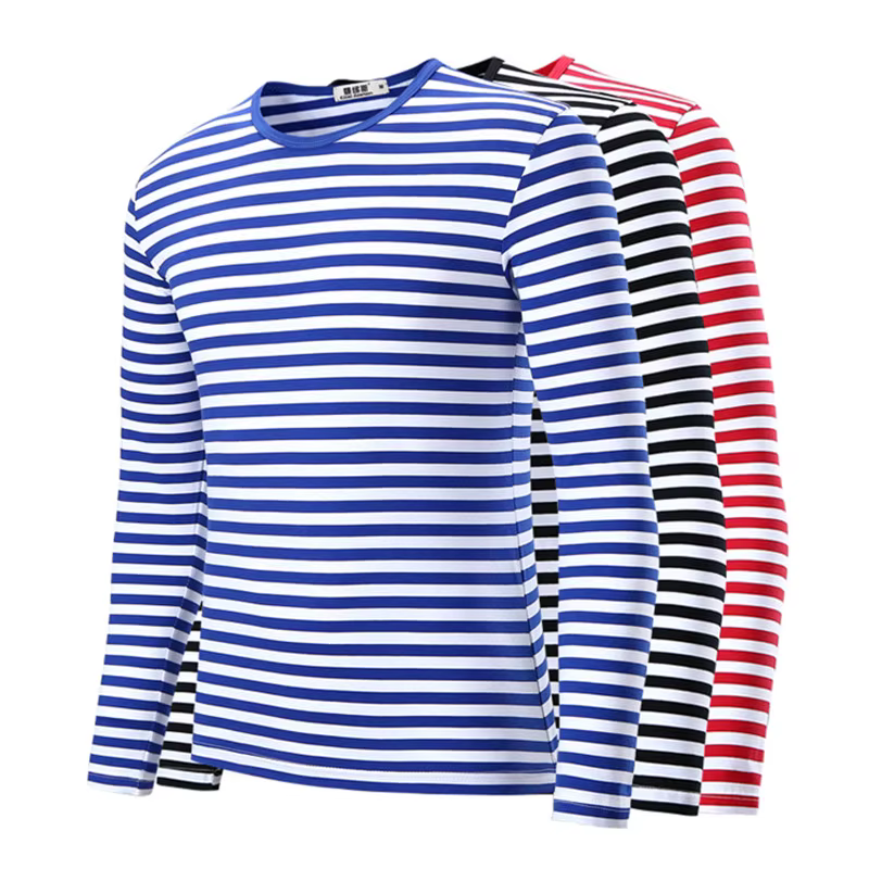 T-shirt à manches longues en coton pour hommes et femmes