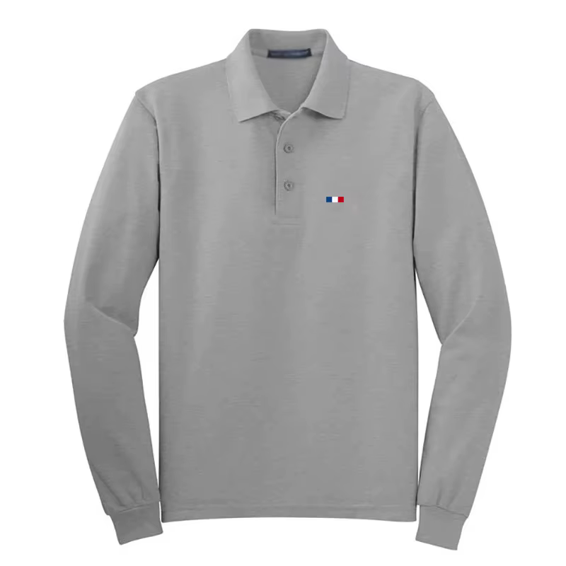 Nouveau Design Polos chemises hommes automne respirant 100% coton