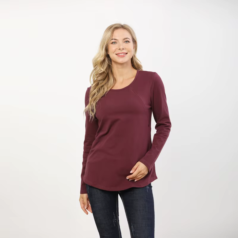 Automne à manches longues grossesse vêtements de maternité hauts d'allaitement pour les femmes enceintes haut