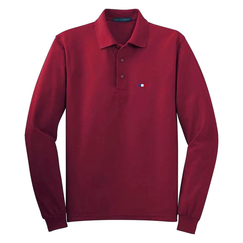 Nouveau Design Polos chemises hommes automne respirant 100% coton