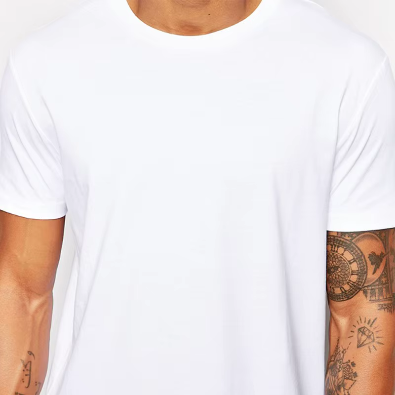 T-shirt blanc long pour homme 2026 – Style Hip Hop Streetwear – Coupe extra longue