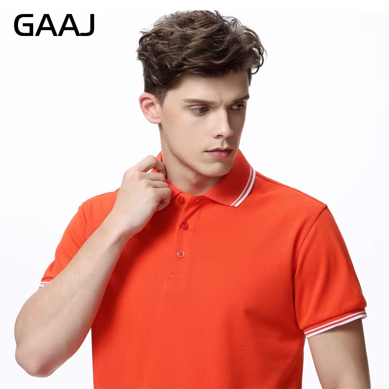 GAAJ - Polo Shirt Hommes Polos Homme Chemise D'été NOUS Célèbre Marque Coton À Rayures Courtes Vêtements