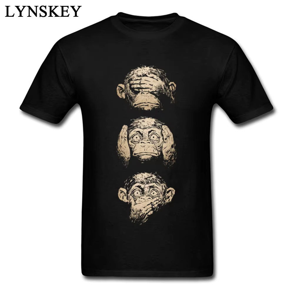 Wise Monkeys-T-shirt funky pour hommes
