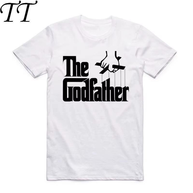 2019 hommes imprimer célèbre film le parrain classique t-shirt col rond à manches courtes été