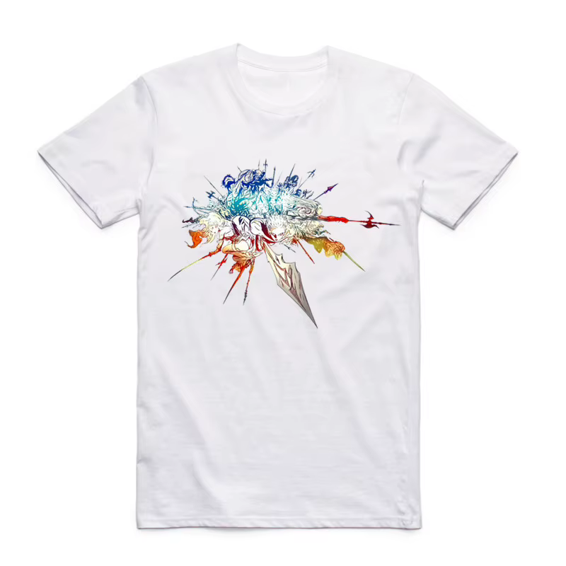 2019 mode hommes FF Final Fantasy T-shirt col rond à manches courtes été Geek jeu japonais Cloud Strife YUNA haut décontracté T-shirt