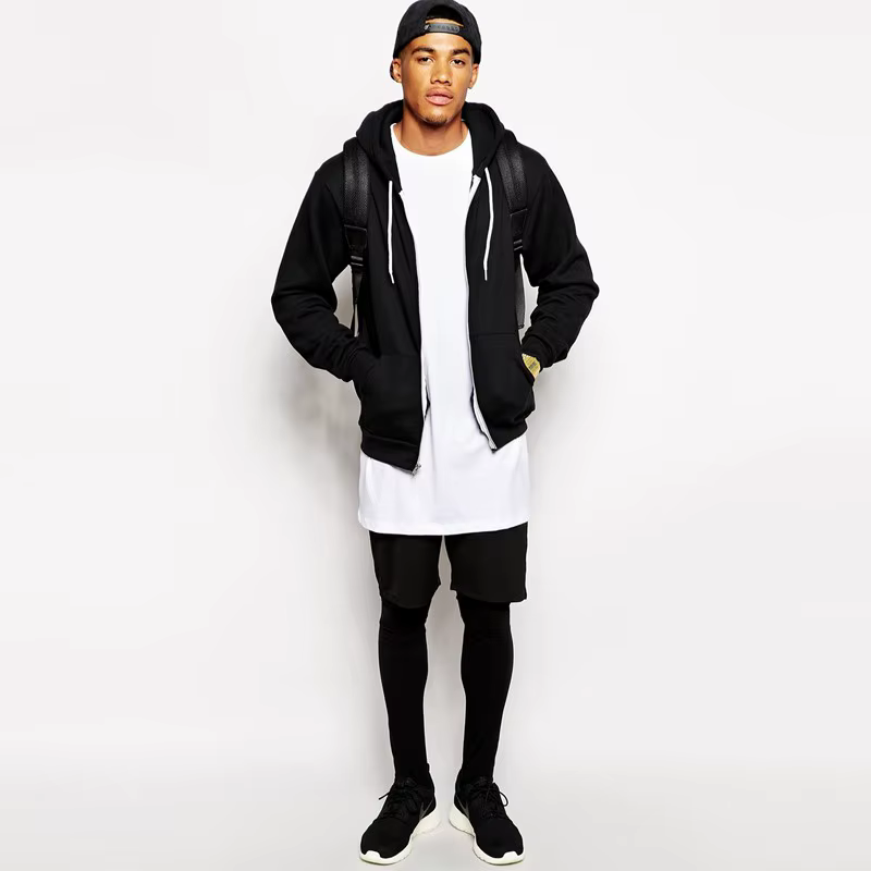 T-shirt blanc long pour homme 2026 – Style Hip Hop Streetwear – Coupe extra longue