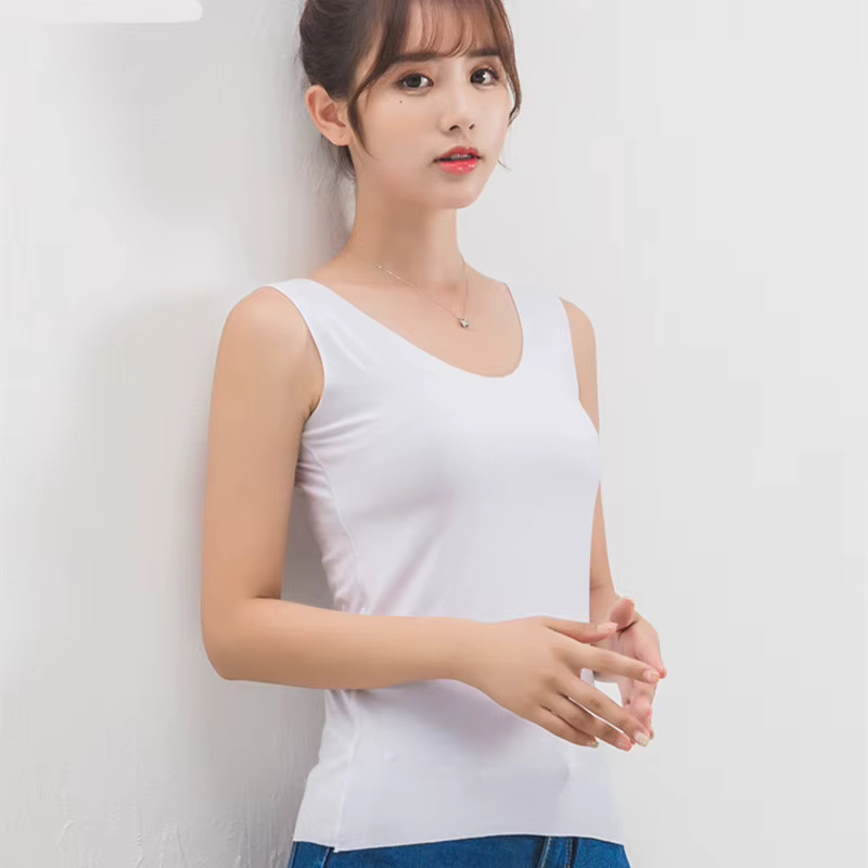 Haut en fibre de viscose sans couture pour femme