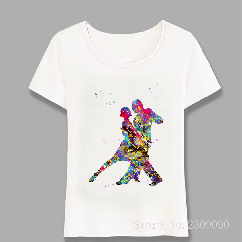 T-shirt femme Tango danseuses argentées