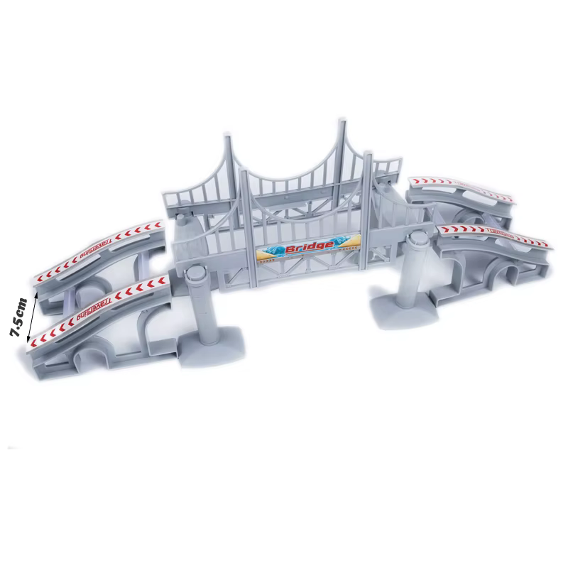 Jouet piste de course magique et scintillante, bricolage, accessoires universels, rampe tournant pont de route, carrefour Rail voiture, cadeaux pour enfants