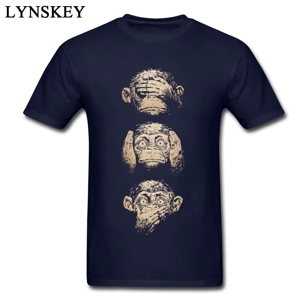 Wise Monkeys-T-shirt funky pour hommes