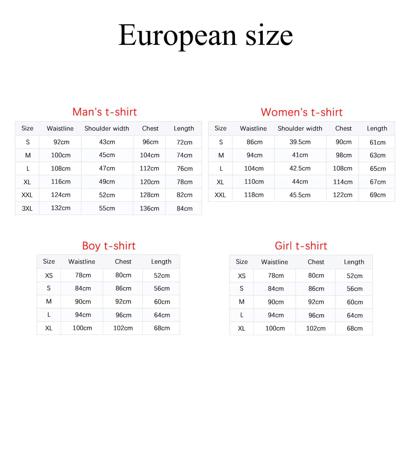 T-Shirt pour homme et femme