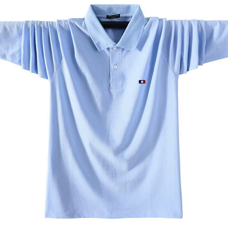 5XL mode vêtements de sport de haute qualité nouveau Design hommes Polos chemises à manches longues 100% coton