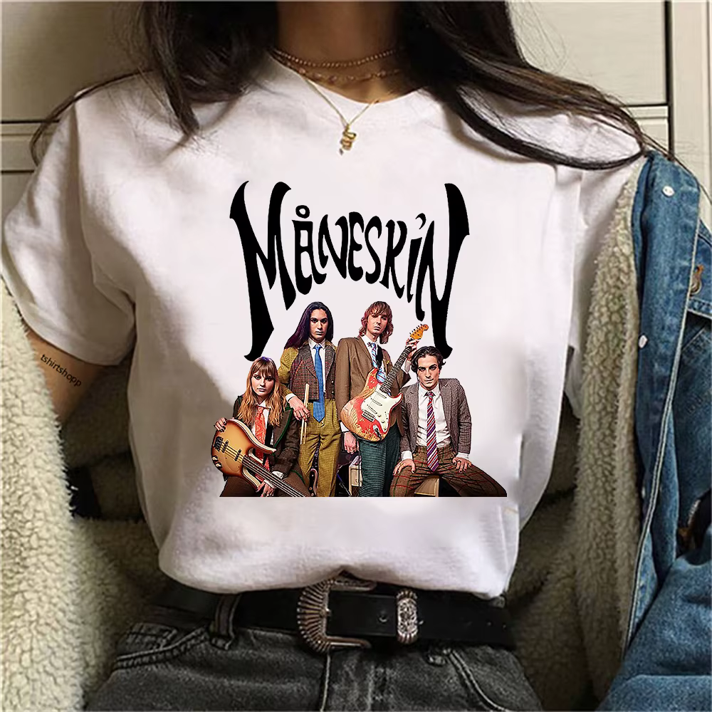 Maneskin-T-shirt en coton pour femmes