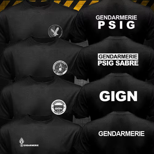 France Gendarmerie PSIG GIGN contre-terroriste Forces spéciales hommes T-shirt